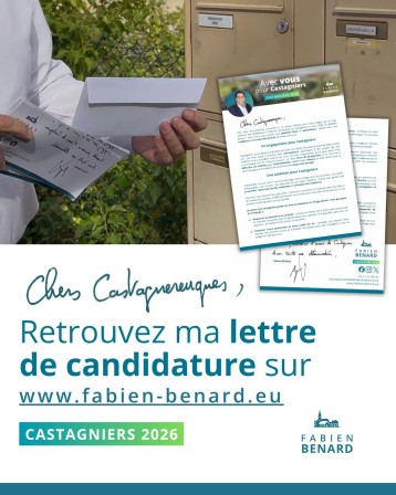 Lettre de lancement Fabien BENARD à Castagniers en 2026